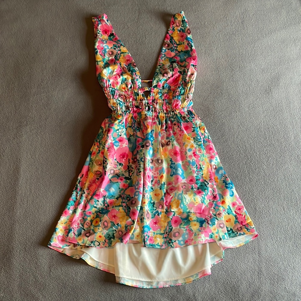 Genovia floral mini dress